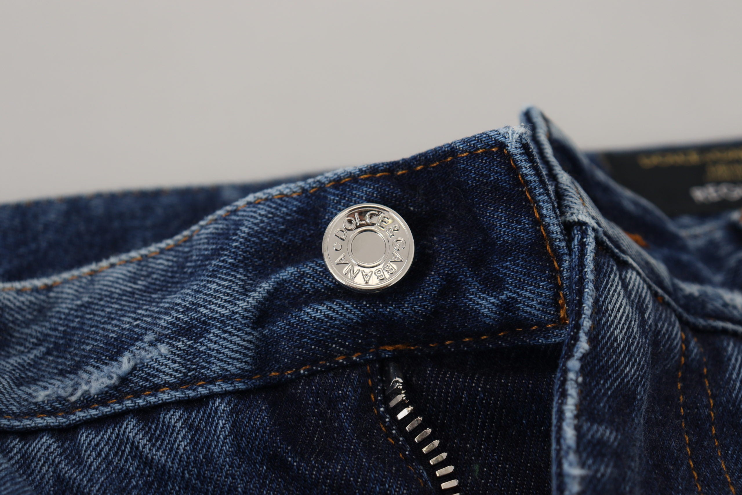 Blue Cotton Tattered Men Denim Jeans - ventzia
