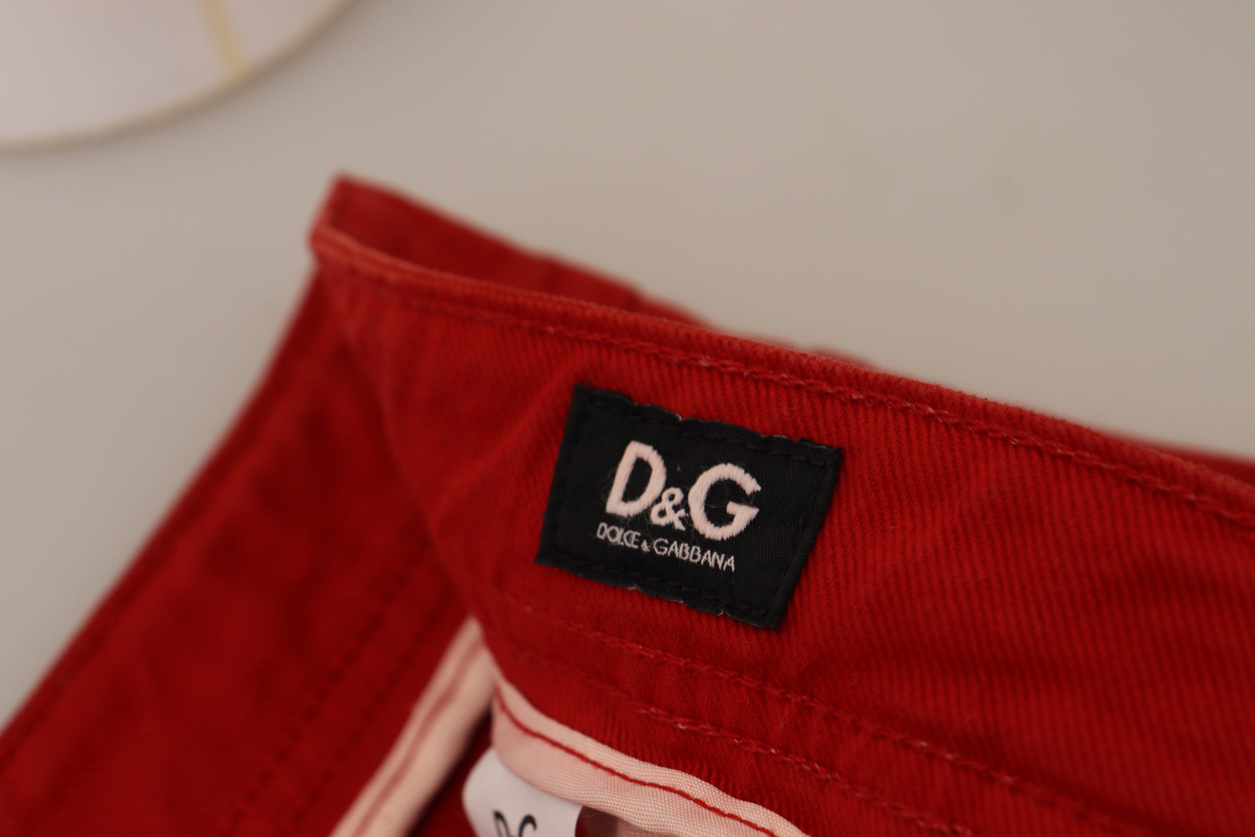 Red Cotton Straight Fit Men Denim Jeans - ventzia