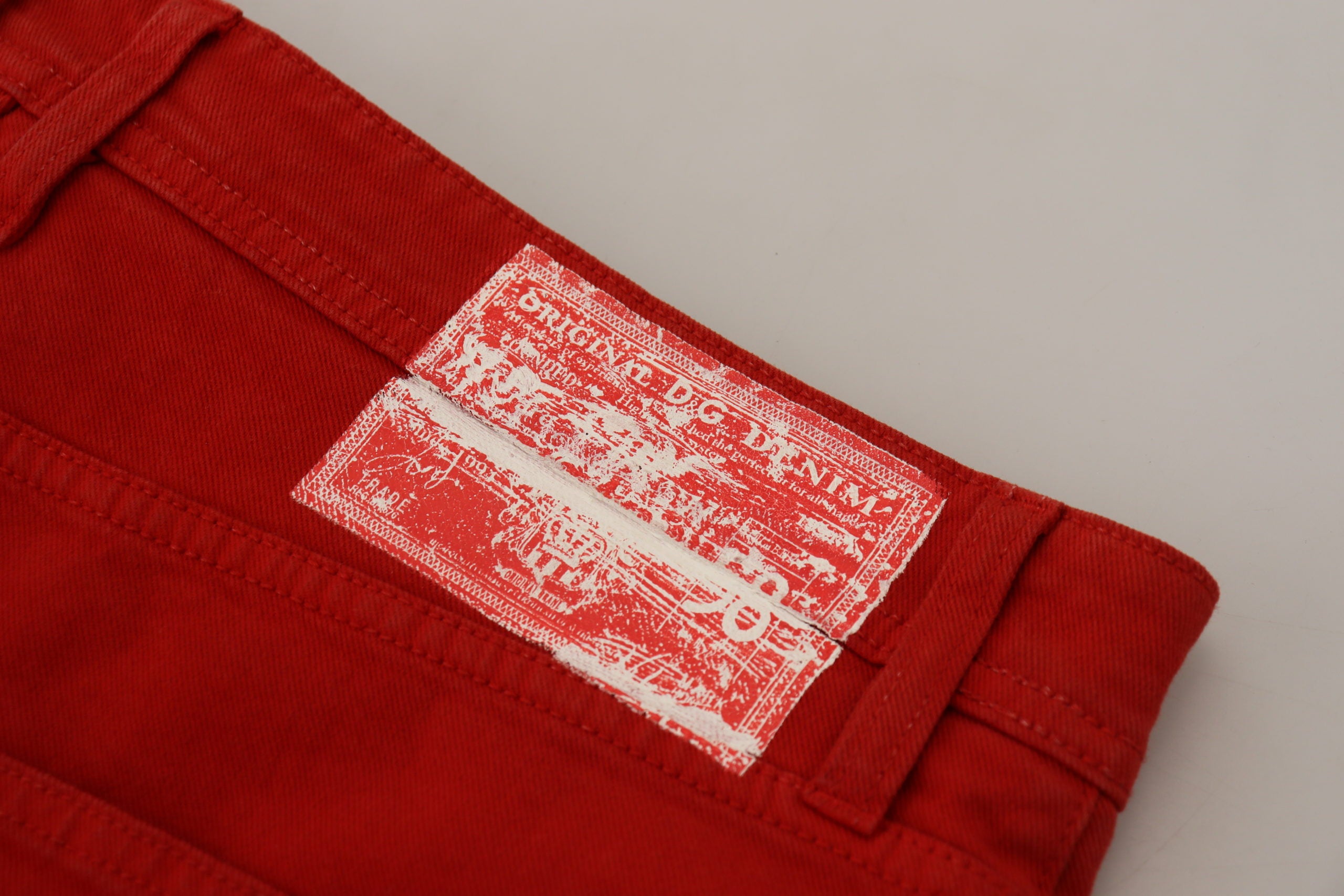 Red Cotton Straight Fit Men Denim Jeans - ventzia