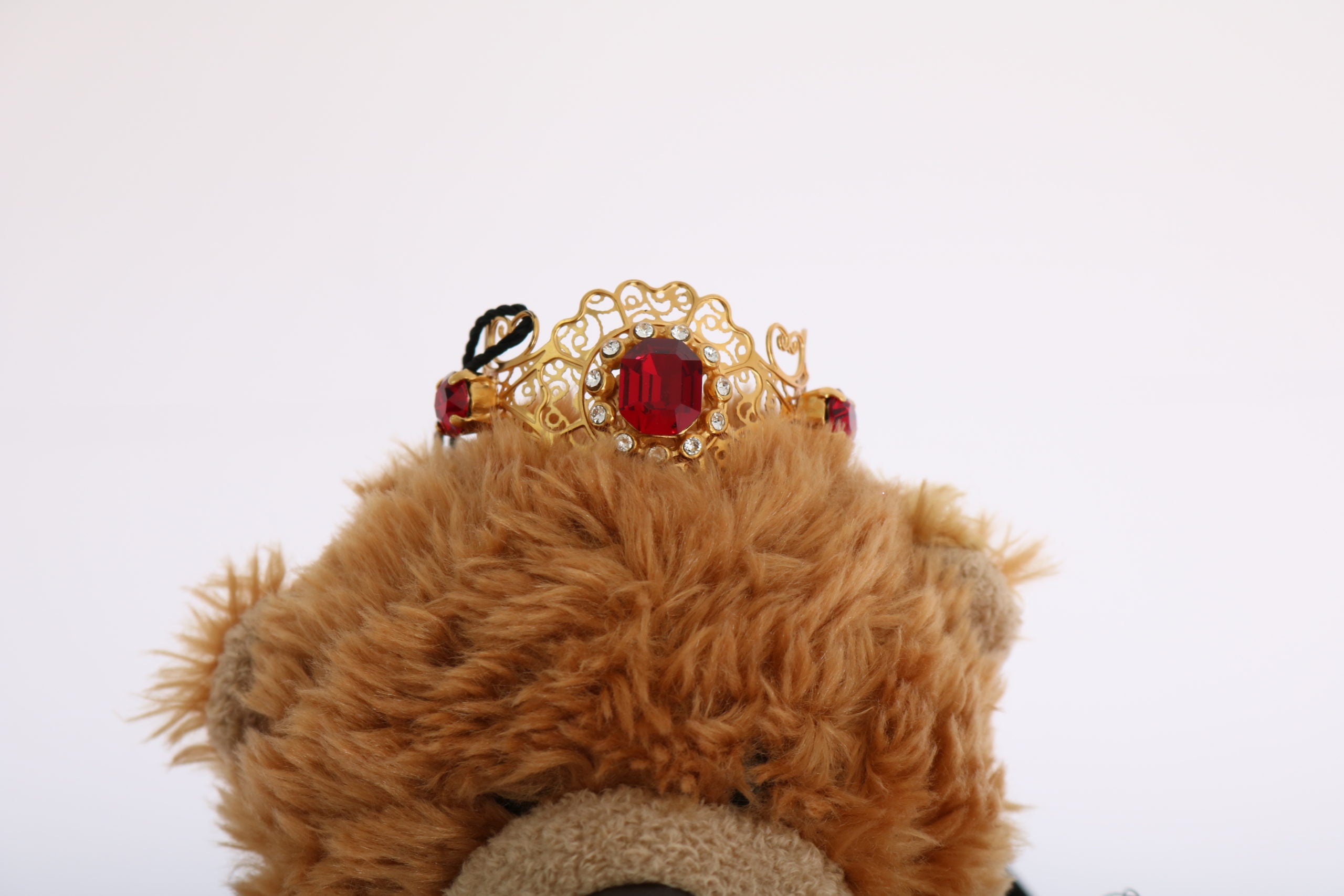 Teddy Bear Gold Crystal Crown Tiara Diadem Hair Band - ventzia