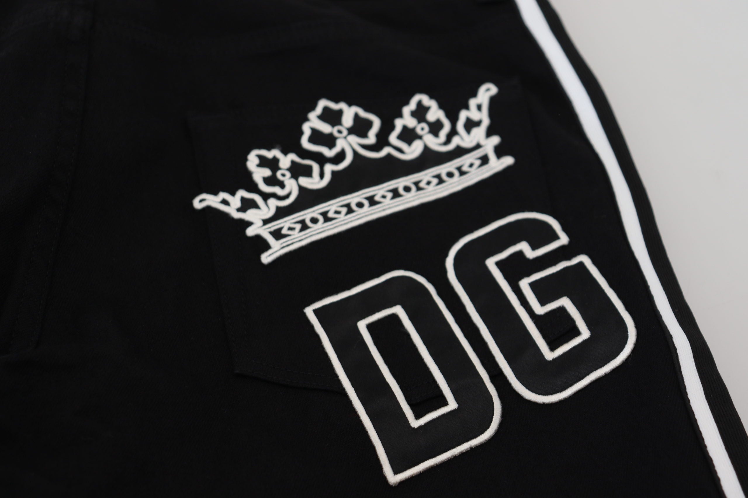 Black Cotton DG Crown Men Denim Jeans - ventzia