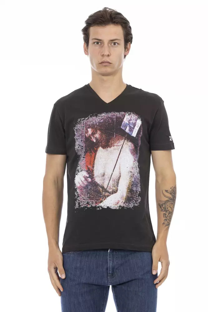 Black Cotton Men T-Shirt - ventzia