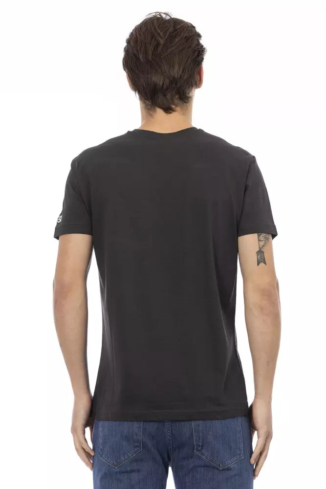 Black Cotton Men T-Shirt - ventzia