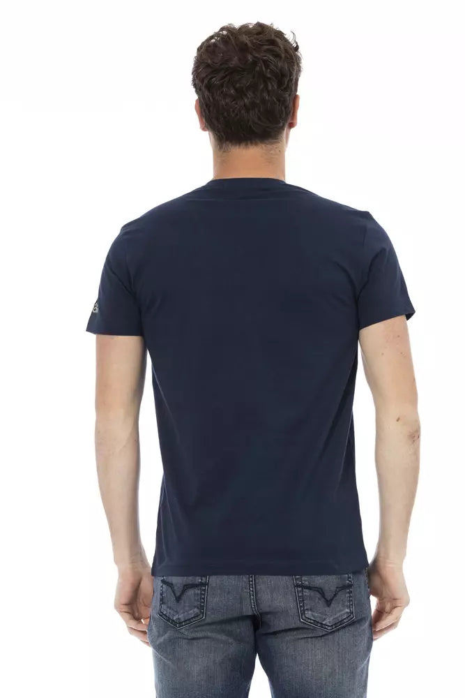 Blue Cotton Men T-Shirt - ventzia