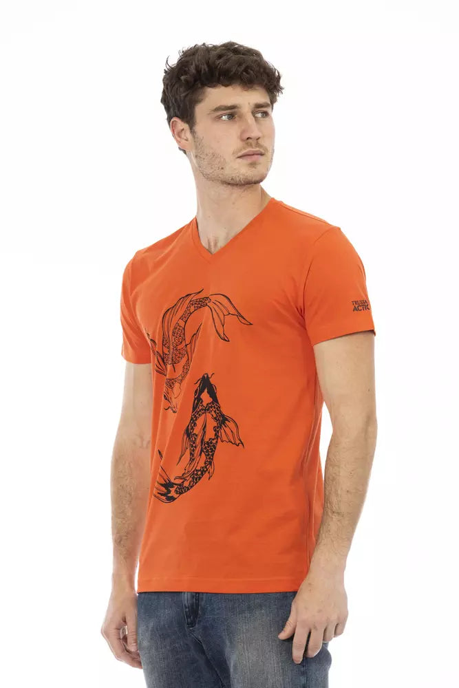 Red Cotton Men T-Shirt - ventzia