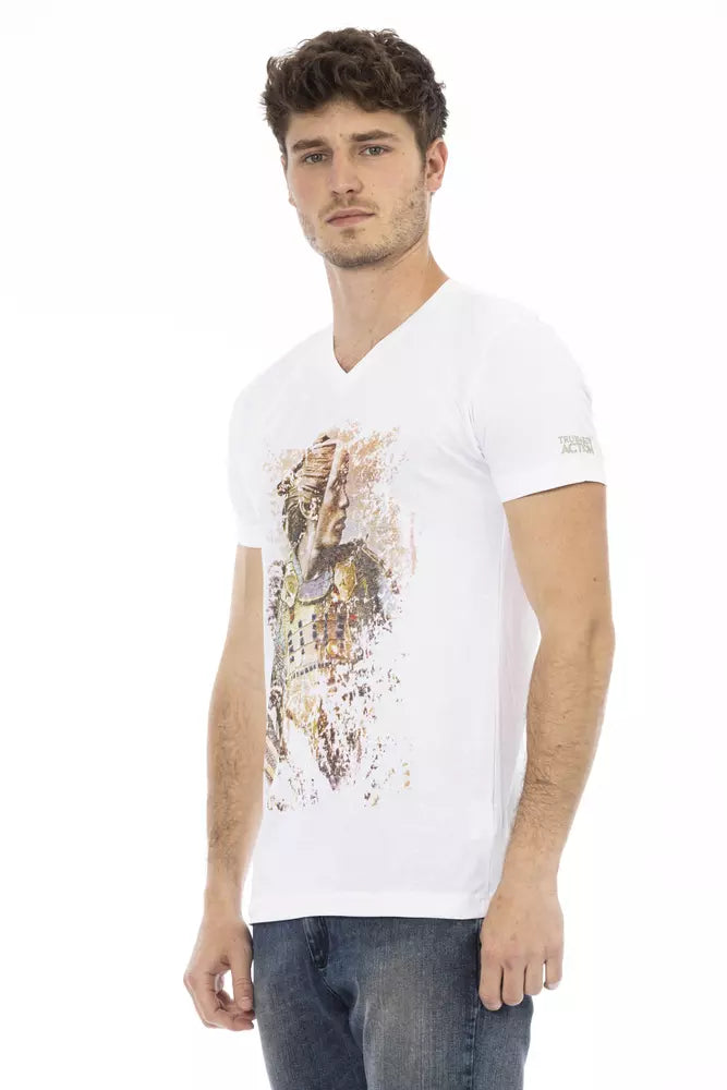 White Cotton Men T-Shirt - ventzia