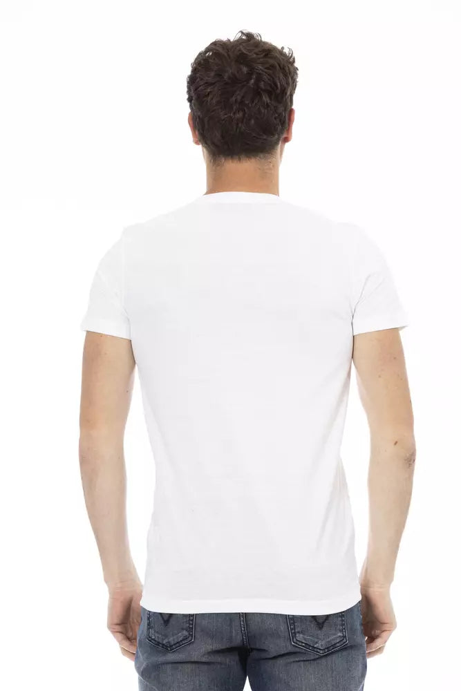 White Cotton Men T-Shirt - ventzia