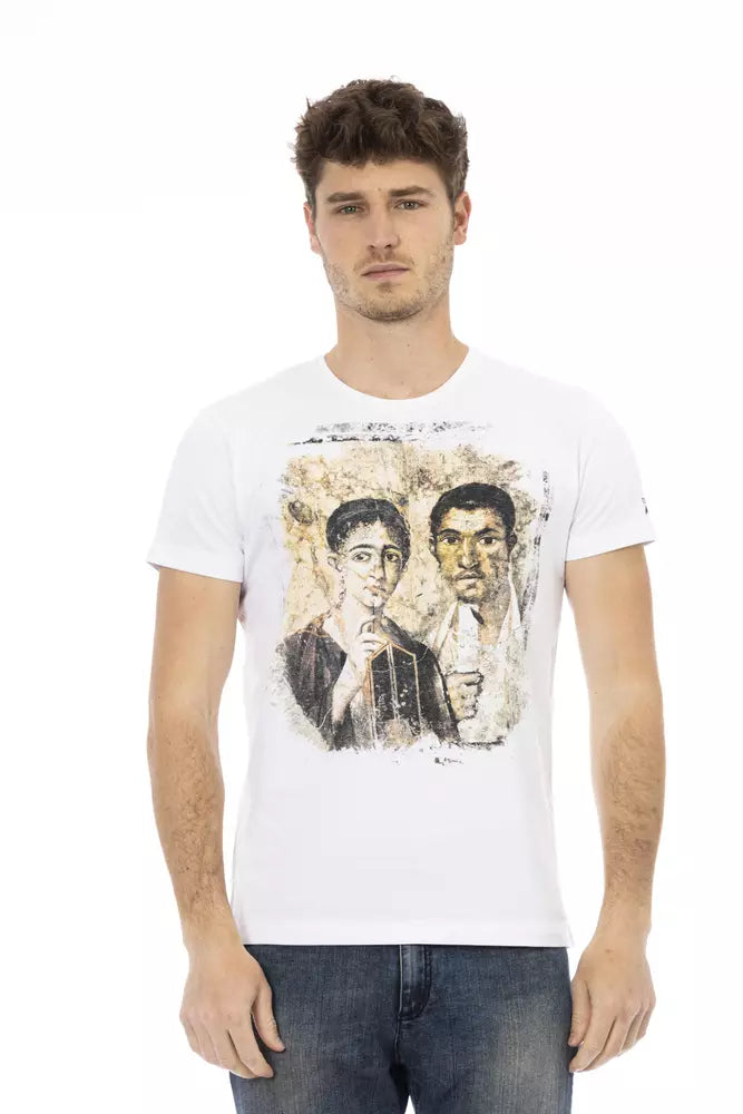 White Cotton Men T-Shirt - ventzia
