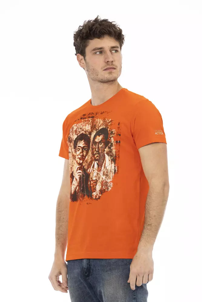 Orange Cotton Men T-Shirt - ventzia