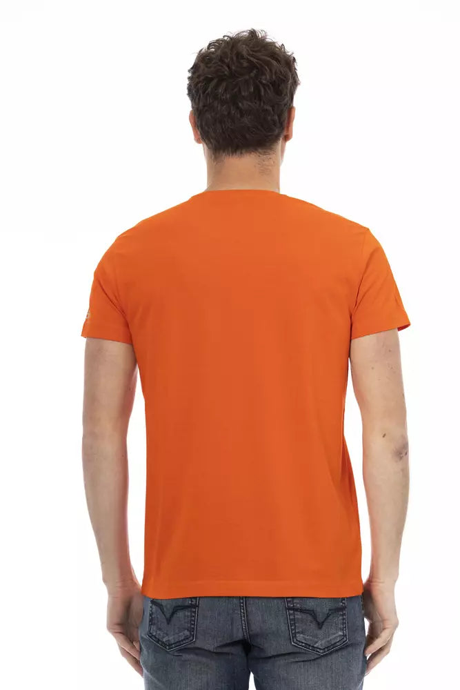 Orange Cotton Men T-Shirt - ventzia