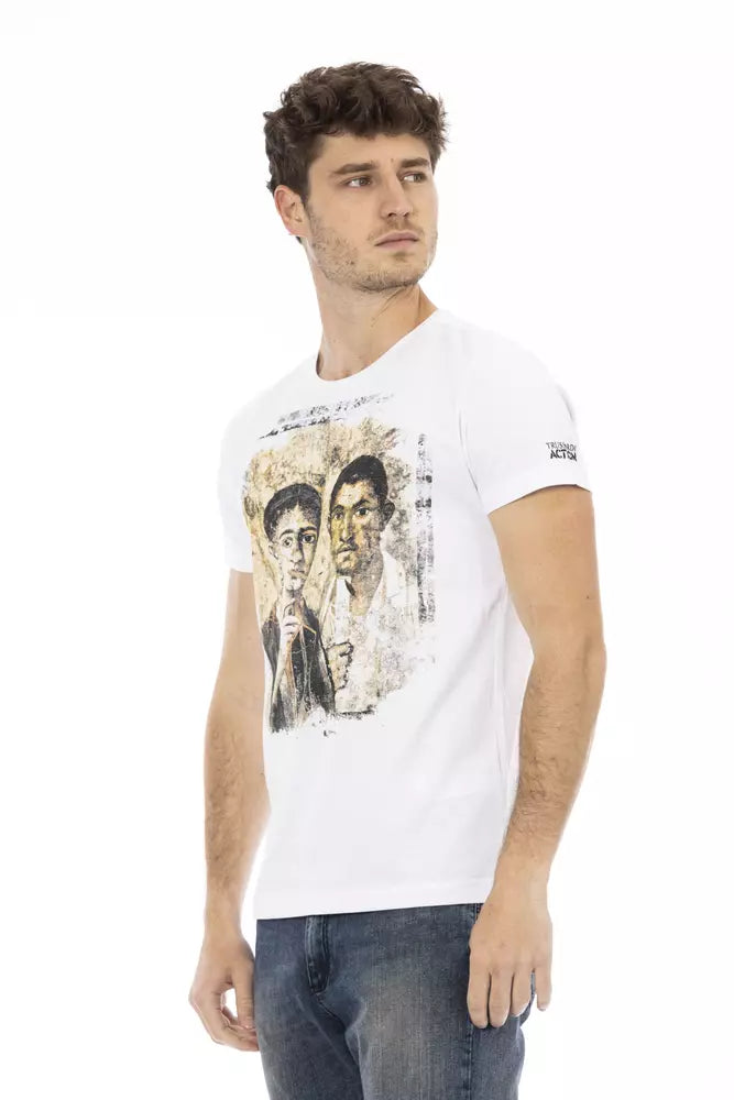 White Cotton Men T-Shirt - ventzia