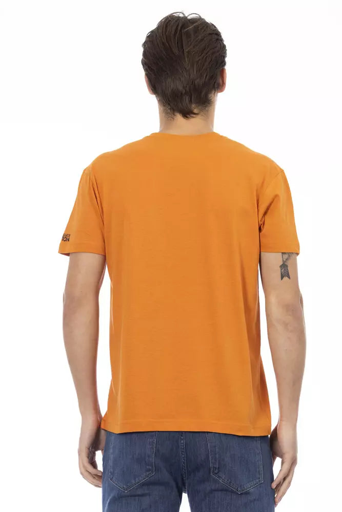 Orange Cotton Men T-Shirt - ventzia