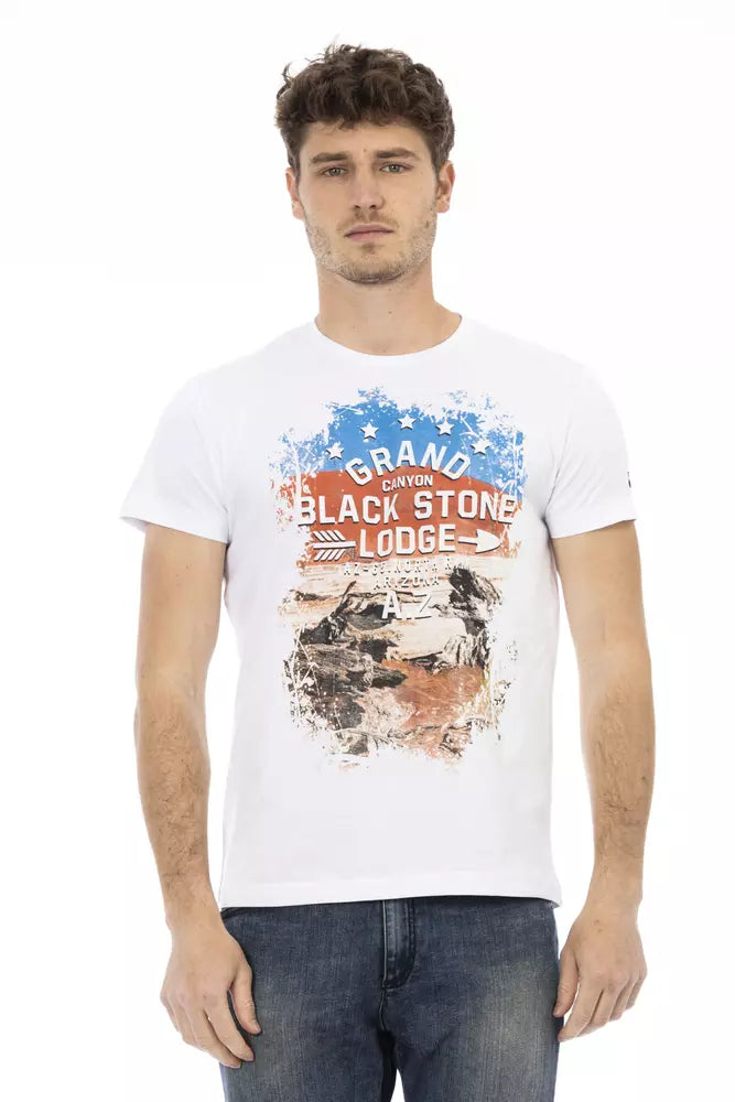 White Cotton Men T-Shirt - ventzia