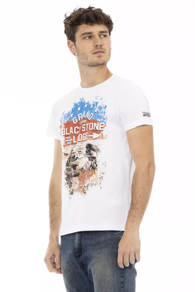 White Cotton Men T-Shirt - ventzia