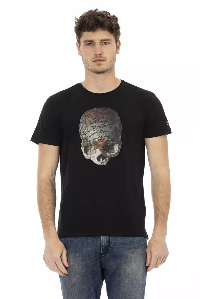 Black Cotton Men T-Shirt - ventzia