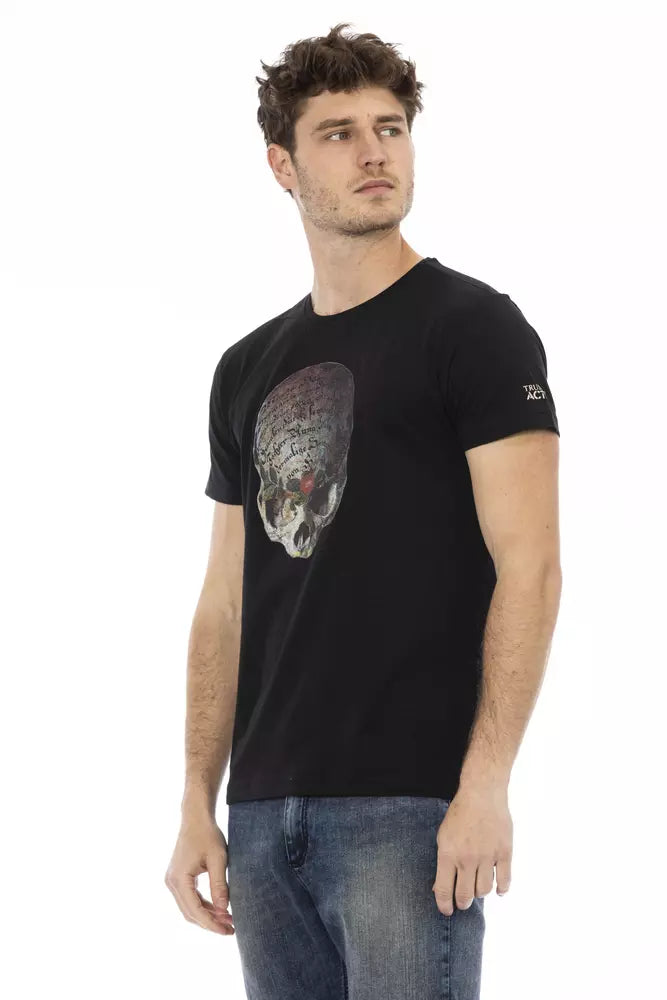 Black Cotton Men T-Shirt - ventzia