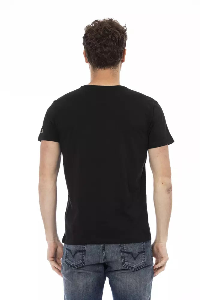 Black Cotton Men T-Shirt - ventzia