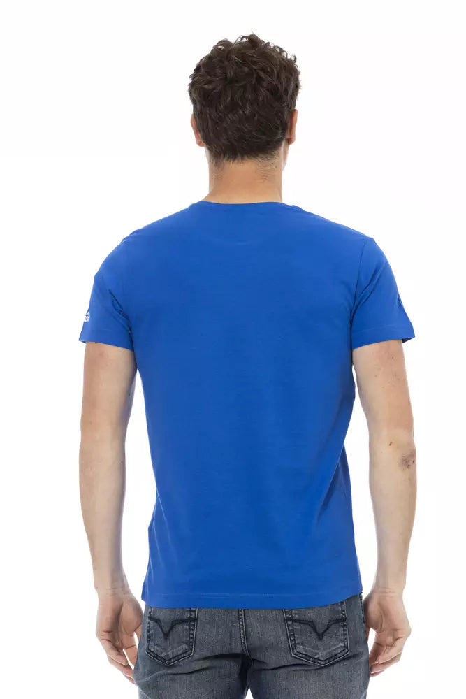 Blue Cotton Men T-Shirt - ventzia