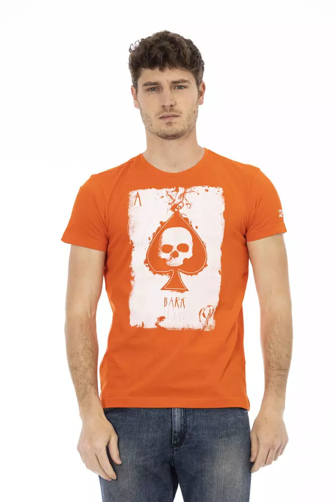 Orange Cotton Men T-Shirt - ventzia