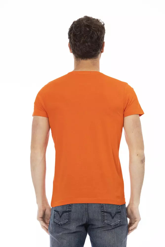 Orange Cotton Men T-Shirt - ventzia