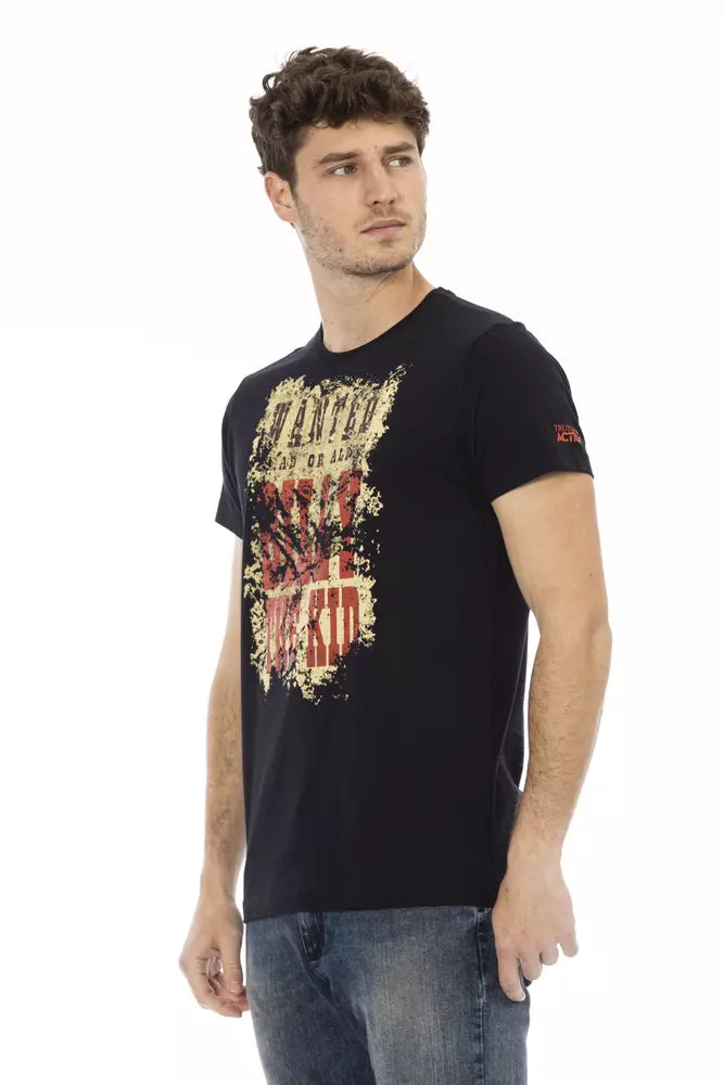 Black Cotton Men T-Shirt - ventzia