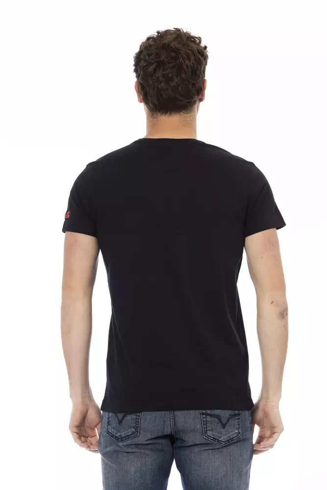 Black Cotton Men T-Shirt - ventzia