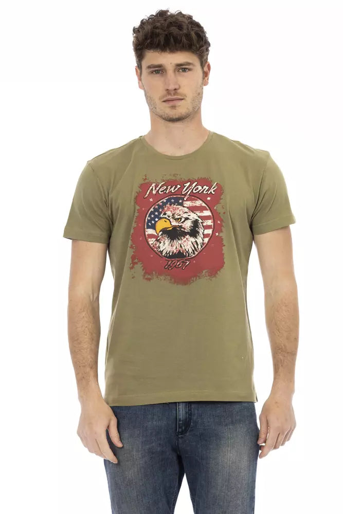 Green Cotton Men T-Shirt - ventzia