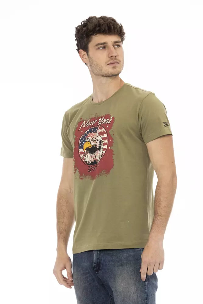 Green Cotton Men T-Shirt - ventzia