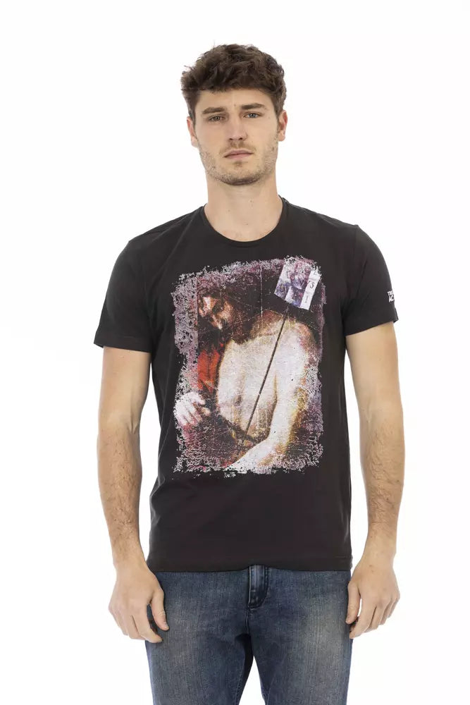 Black Cotton Men T-Shirt - ventzia