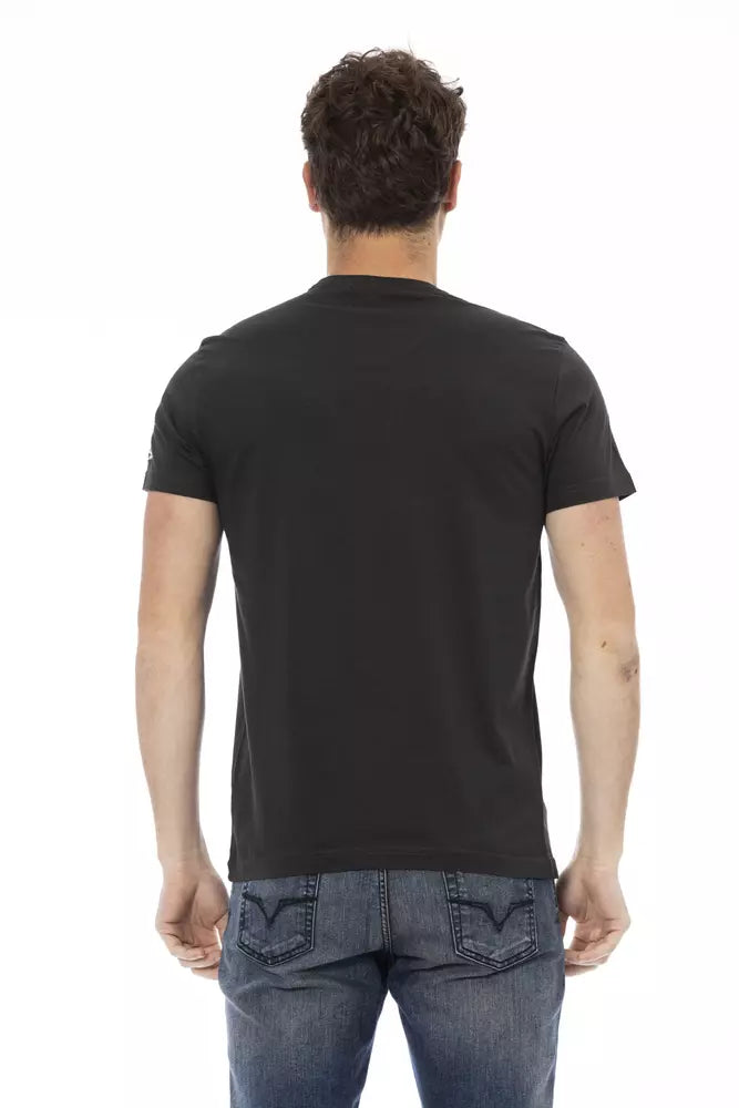 Black Cotton Men T-Shirt - ventzia
