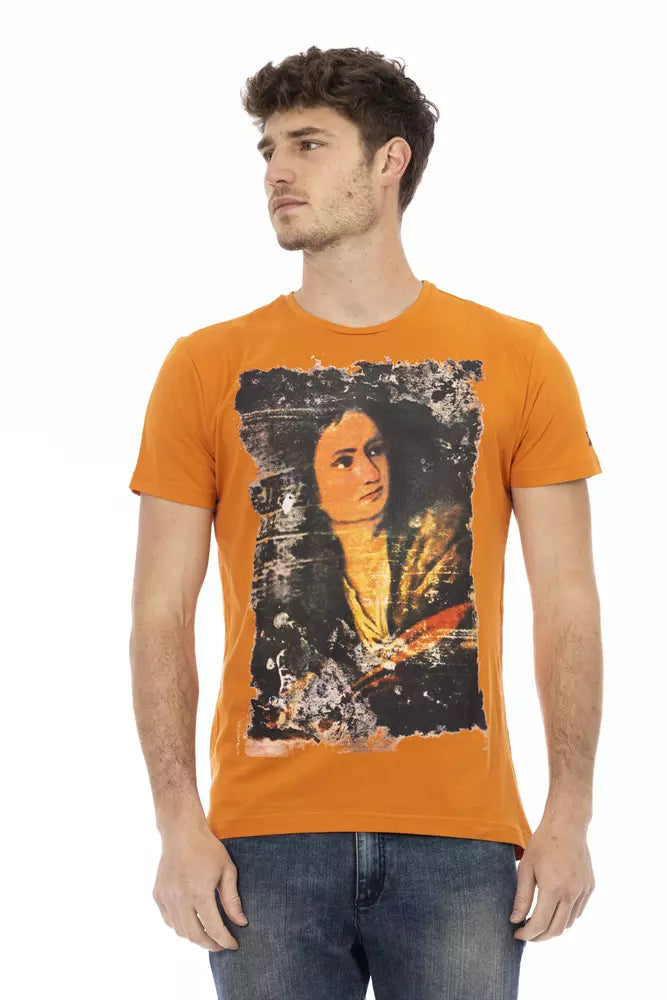 Orange Cotton Men T-Shirt - ventzia