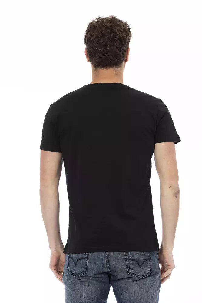 Black Cotton Men T-Shirt - ventzia