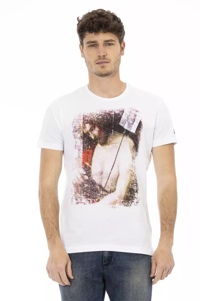 White Cotton Men T-Shirt - ventzia