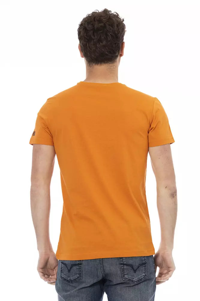 Orange Cotton Men T-Shirt - ventzia
