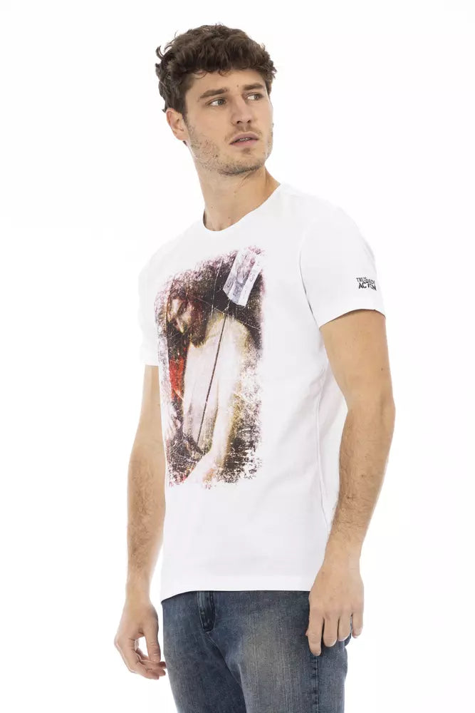 White Cotton Men T-Shirt - ventzia