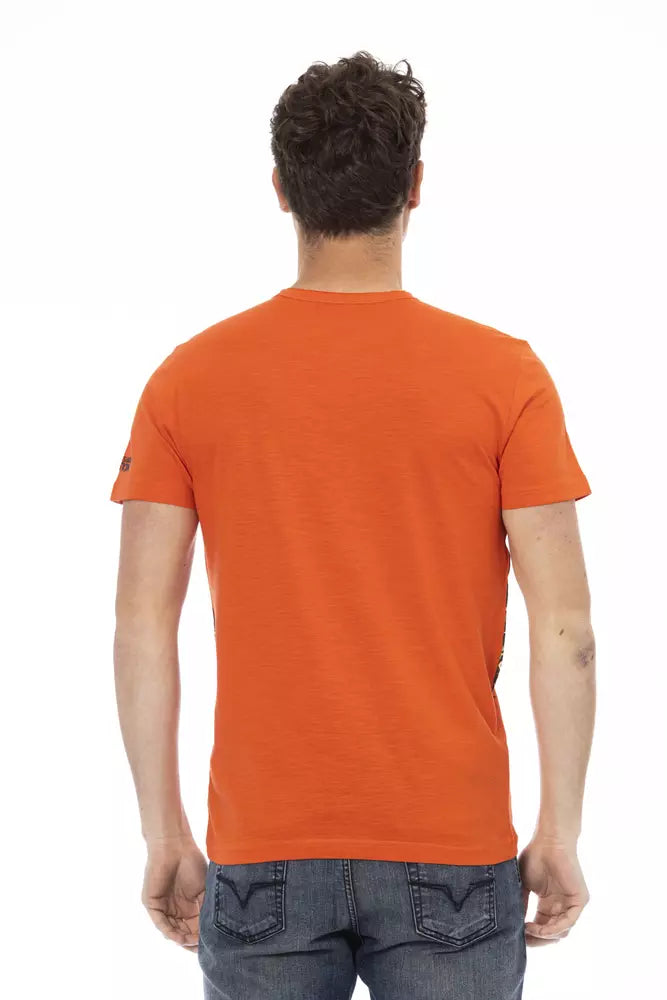Orange Cotton Men T-Shirt - ventzia