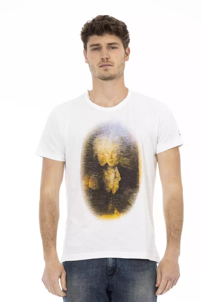 White Cotton Men T-Shirt - ventzia