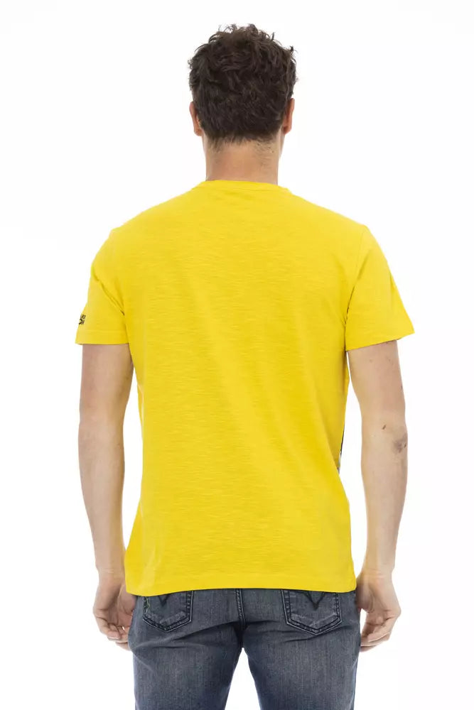 Yellow Cotton Men T-Shirt - ventzia