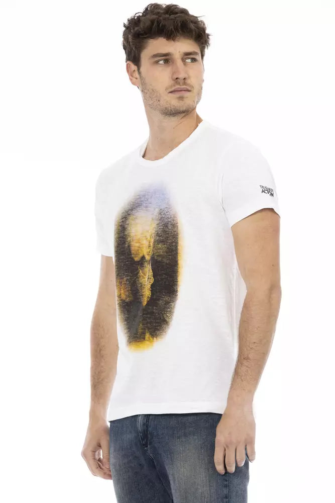 White Cotton Men T-Shirt - ventzia
