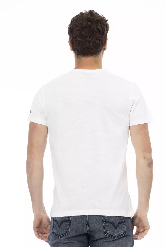 White Cotton Men T-Shirt - ventzia