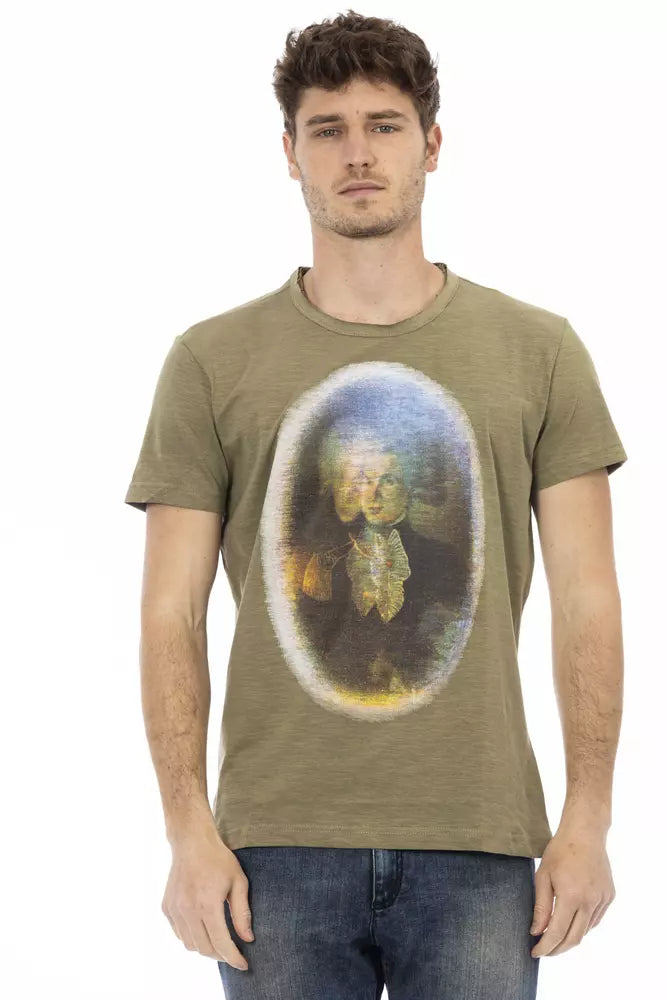 Green Cotton Men T-Shirt - ventzia