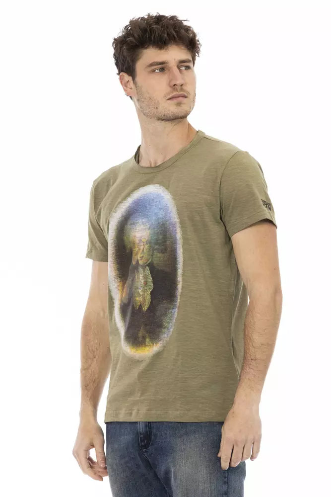 Green Cotton Men T-Shirt - ventzia
