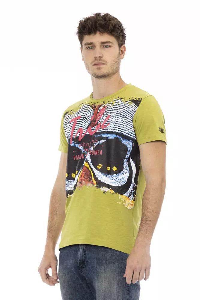 Green Cotton Men T-Shirt - ventzia