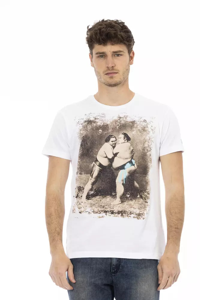 White Cotton Men T-Shirt - ventzia