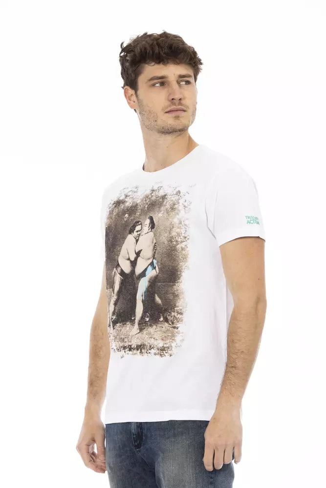 White Cotton Men T-Shirt - ventzia