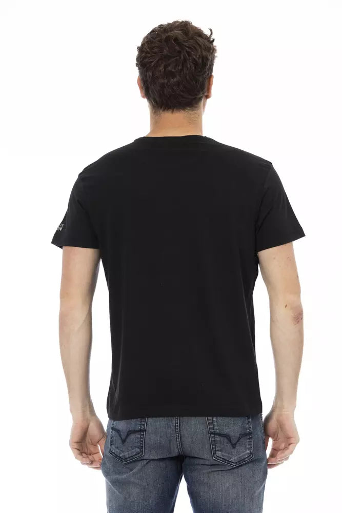 Black Cotton Men T-Shirt - ventzia