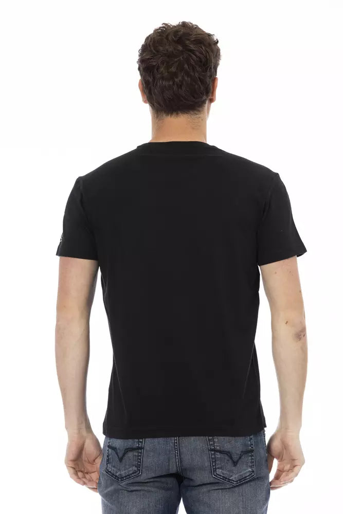 Black Cotton Men T-Shirt - ventzia