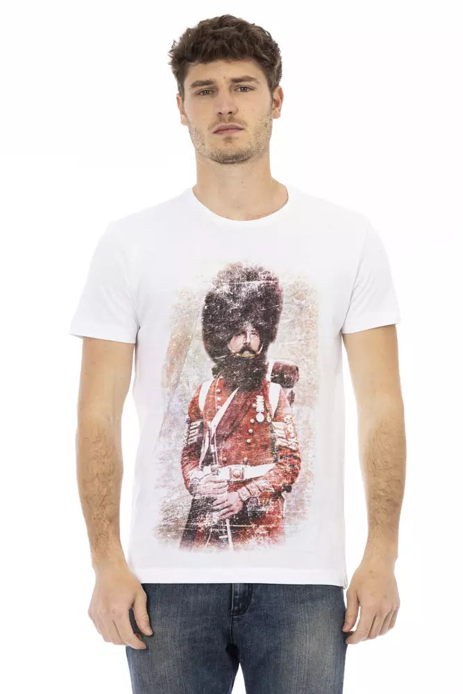 White Cotton Men T-Shirt - ventzia
