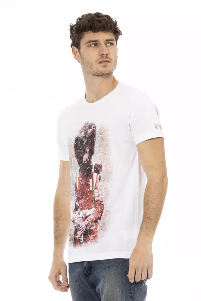 White Cotton Men T-Shirt - ventzia