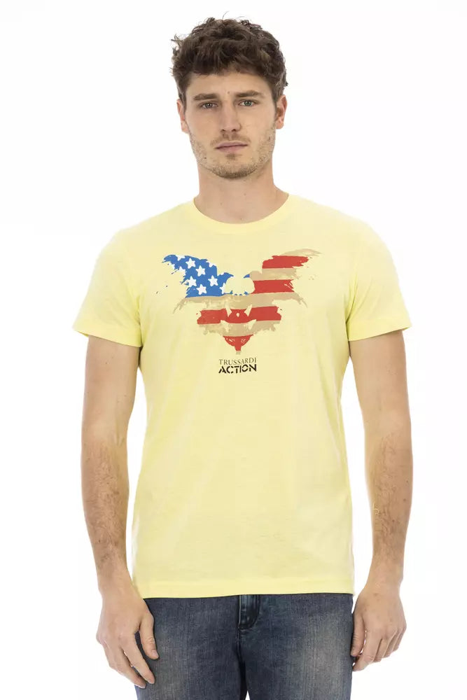 Yellow Cotton Men T-Shirt - ventzia